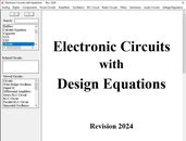 Electronic Circuits with Design Equations   ---   a Windows App.  --- Download