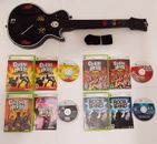 Xbox 360 Guitar Hero Gibson Les Paul Guitar Wireless Controller Bundle 4 Games
