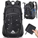 40L Packable Backpack Waterproof Hiking Backpacks Lightweight Outdoor Sport Travel Daypack for Climbing Camping Touring，Black