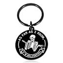 Funny Skeleton X-Ray Tech Gift, As Far As I Know I’m Delightful Keychain Gift for Nurse Coworker Colleague Sarcastic Skull Office Work Gifts for Men Women Birthday Christmas Gifts for Coffee Lover
