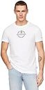 Tommy Hilfiger T-Shirt Manches Courtes Homme Global Stripe Col Ras-du-Cou, Blanc (White), L