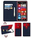 ACM Magic Magnetic 2 in 1 Leather Flip Case/Back Cover Compatible with Nokia Lumia 1520 Mobile Flap Navy Blue