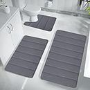 sunnymi Life 3 PCS Memory Foam Bath Mat Set - Soft Bathroom Rugs Toilet Mats, Bathroom Rugs Floor Mats Pad Non-slip Water Absorption Easier to Dry, Home Gifts for Friend Deals of The Day Clearance