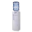 Water Cooler Dispenser for 3 or 5 Gallon Top Loading Hot/Cold Water Cooler Dispenser with Child Safety Lock & Storage Cabinet for Kitchens, Indoor Home Office Use White