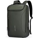 MARK RYDEN Business Backpack for Men, Waterproof High Tech Backpack with Sport Car Shape Design and USB Charging Port, Green, YKK-3 Pockets
