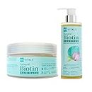 HK VITALS by HealthKart Biotin Shampoo for Women & Men, Anti Hair Fall Shampoo with Red Onion Extract, 175 ml & Biotin Hair Mask, Hair Spa Cream, 200 ml | Strengthens Hair & Reduces Hair Loss