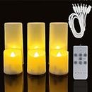 Actpe Rechargeable LED Electric Candle Light Flameless Flashing Home Dinner Decoration Christmas Wedding Birthday Party Celebration Halloween Tea Lights with Timer & Remote, Pack of 6