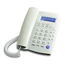 Ornin Y043 Corded Telephone with Speaker, Display, Basic Calculater and Caller ID (White)