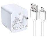 Fast Charger for Nokia Lumia 1520 Charger Original Mobile Charger Fast Charging Android Qualcomm 3.0 Charger Hi Speed Rapid Charger with 1.2m Micro Cable - (White, Big, 3.0, SSH-257)
