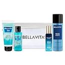 Bella Vita Luxury Skai Aquatic Travel Mini Kit with Body Wash 55ml, EDC Perfume 20ml, No Gas Deodorant Body Parfum 150ml & Perfume Body Lotion 50ml