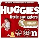 Huggies Newborn Diapers, Little Snugglers Newborn Diapers, Size 1 (up to 10 lbs), 144 Count