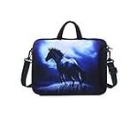 10-Inch Laptop Shoulder Sleeve Case and Tablet Bag for most 9.7" 10" 10.1" 10.2" Ipad/Notebook/eBook/Readers (blue horse)