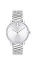 Movado Bold Shimmer Women's Swiss Quartz Stainless Steel and Mesh Bracelet Casual Watch, Color: Silver (Model: 3600655)
