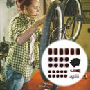 Kit de reparación de pinchazos de tubo de bicicleta - Kit de parches de neumáticos internos de bicicleta Parches Herramienta de pegamento