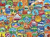 Buffalo Games - National Park Patches - 1000 Piece Jigsaw Puzzle, Blue