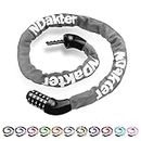 NDakter Bike Chain Lock, 5-Digit Combination Anti-Theft Bicycle Lock, 3.2 feet Long Security Resettable Bike Locks Heavy Duty for Bike, Motorcycle, Bicycle, Door, Gate, Fence, Grill, Gray