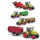 DIKUJI ENTERPRISE™ Alloy Engineering Car Model Tractor Toy Vehicles Farmer Vehicle Belt Boy Toy Car Model Gift for Children Kids Toys Model Car. (Farm Set. 4 pcs.)