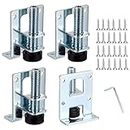 OwnMy 4 Packs Heavy Duty Adjustable Furniture Leveling Feets L Shaped Furniture Leveler Legs, Furniture Mounting Brackets Metal Furniture Leveling Load Table Leg for Workbench Cabinet Wardrobe, 2.2"