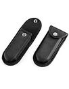 QWORK® 2 Pcs Oxford Cloth Sheath with Snap Closure for Folding Blade Pocket Knife up to 5 Inch Black