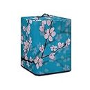 Snilety Air Fryer Cover Square Pink Floral Pattern Small Kitchen Appliance Dust Cover Fits 5-6 Qt Air Fryer Accessories with Pocket