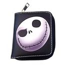 HEIMIAOMIAO Women's Wallet Anime The Nightmare Before Christmas Wallet Mini Card Holder Zipper Poucht Coin Pocket Gifts Kids Leather Purse Coin Key Wallets,Black