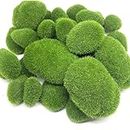 Woohome 30 PCS 3 Size Artificial Moss Rocks Decorative, Green Moss Balls, Fake Moss Decor for Floral Arrangements, Fairy Gardens and Crafting