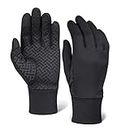 Touch Screen Running Gloves for Men & Women - Thermal Winter Glove Liners for Texting, Cycling & Driving - Thin, Lightweight & Warm Sports / Athletic Hand Gloves - Touchscreen Smartphone Compatible