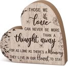 Sympathy Gift Memorial Heart Present for Loss of Loved One Bereavement Gift Sign