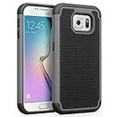 Galaxy S6 Case SYONER [Shockproof] Hybrid Rubber Dual Layer Armor Defender Protective Case Cover for Samsung Galaxy S6 [Gray/Black]