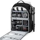 BAGSMART Camera Backpack, DSLR SLR Camera Bag Backpack Fits 15.6 Inch Laptop,Anti-Theft Waterproof Camera Case for Photographers,Men Women,with Rain Cover,Tripod Holder,Black