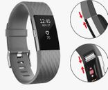 Adepoy Replacement Fitbit Charge 2 Sport Band Strap Grey Women Men Small BNWT