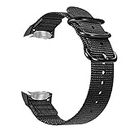 Fintie Band Compatible with Gear S2, Soft Woven Nylon Adjustable Replacement Sport Strap with Adapters Compatible with Samsung Gear S2 SM-R720 SM-R730 Smart Watch (Black)