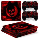 Sony PS4 Playstation 4 Pro Skin autocollant film de protection kit - motif Red Skull