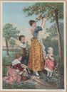 Victorian Trade Card-Lazell, Dalley & Co Perfumes-Woman & KIds Picking Flowers