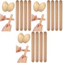  3 juegos de instrumentos musicales juguetes de madera para bebés agitador de huevos niño