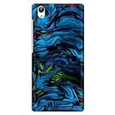 NDCOM for VIVO Y51L Back Cover Blue Abstract Printed Hard Case
