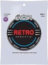 Martin Retro Acoustic Guitar Strings,11-52 Custom-Light-Gauge Monel, Nickel (6 str)