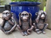 Regalo giardino scimmia sfacciata ornamento esterno da collezione ZA8 - VENDITORE UK