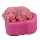 3D Silikonform Hund Form 3D Hundeform Tier Backformen für Fondant Kuchen Verwendet für Weiche SüßIgkeiten-Ton-Harz, Die Küche Cupcake-Dekoration Silikon-Eiswürfelform Herstellt (Pink)