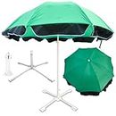 RAINPOPSON Garden Umbrella with Stand 7ft Outdoor Big size for Hotel,Shop,Restudent Patio Garden Umbrella (Green)