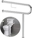 Anatomix Wall Mounted U Shaped Stainless Steel Grab Bar Rails 30 Inch Toilet Handrails Safety Handicapped Toilet & Bathroom Handle Support for Senior Citizen Pack of 1