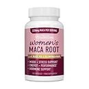 Maca Root Capsules for Women | 2250MG Extra Strength | Red, Black & Yellow Maca Pills with Black Pepper | Herbal Supplements to Support Energy, Hormone Balance, Menopause, & Menstrual Cycle