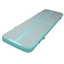 Everfit 3x1m Air Track Gymnastics Tumbling Mat Exercise Cheerleading Inflatable Tumble for Home Use/Gym/Training Mint Green Yoga Airtrack Gym Equipment 10cm Thickness