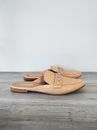 REPORT Women's Zain Flat Shoes Flats Mules Beige Leather Studs Sz 10