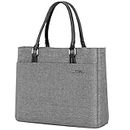 Laptop Tote Bag, DTBG 15. 6 Inch Women Shoulder Bag Nylon Briefcase Casual Handbag Laptop Case For 15 - 15. 6 Inch Tablet / Ultra-book / Macbook / Chromebook - Grey