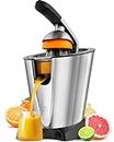 Zulay Powerful Electric Orange Juicer Squeezer - Stainless Steel Citrus Juicer Electric With Soft Touch Grip & Superior Motor For Effortless Juicing - Easy to Clean Exprimidor de Naranjas Electrico