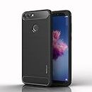 TECHGEAR P Smart (2018) Case - [Stealth Case] Flexible, Shockproof, Slim Fit, Soft TPU Protective Shell Cover with Carbon Fibre Design Compatible with Huawei P Smart 2018