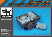 Black Dog 1/35 US Trailer 10-CWT Accessories Set for Bronco kit #CB35106