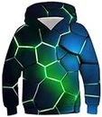 Ahegao 3D Hoodies for Boys Novelty Green Galaxy Pullover Sweater Size 8 9 10 11 12 Kids Fun Soft Lightweight Blue School Hoodys Sweatshirts Big Girls Fissure Graphics Tops Comfy Jersey Coat