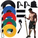 Beenax Resistance Bands Set (11 Pack) - Exercise Bands Stackable up to 150lb - 